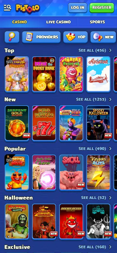 Pistolo Casino giochi